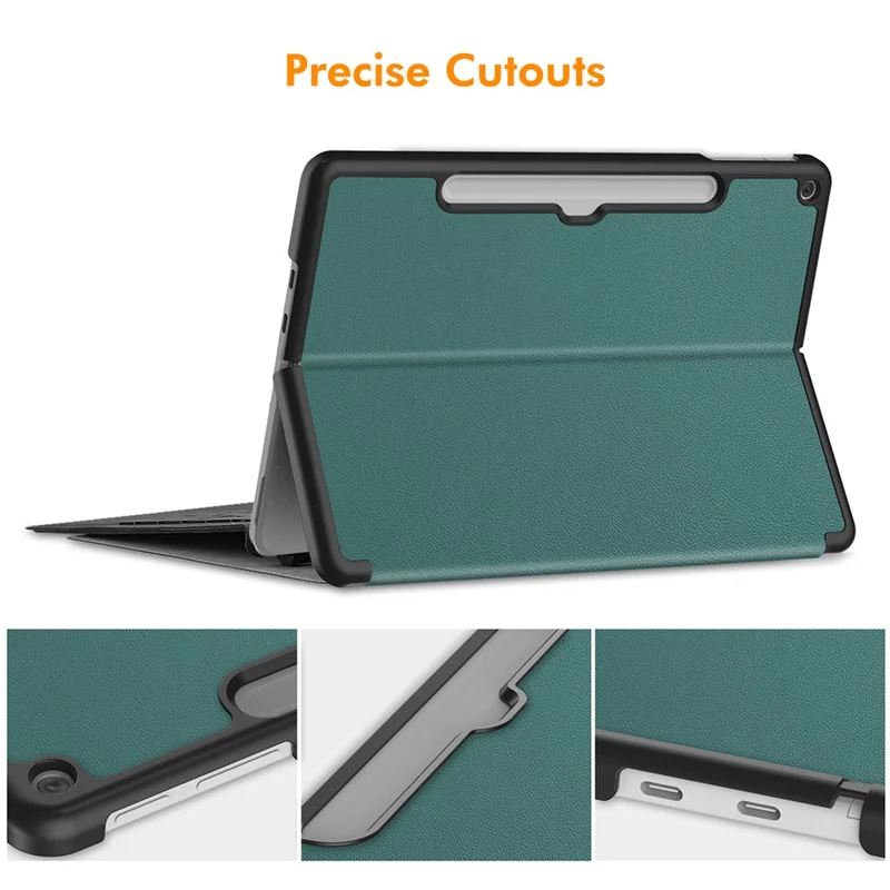 ENKAY HAT PRINCE Чехол для Microsoft Surface Pro 12 дюймов из искусственной кожи + ПК защитный чехол со стойкой - Темно-зеленый