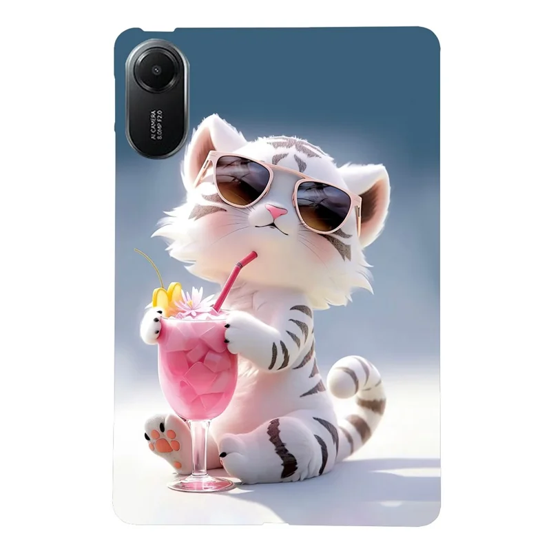 Cover per Xiaomi Redmi Pad 2 con Stampa a Fantasia - Custodia Sottile in TPU Morbido - Tigre Cartoon