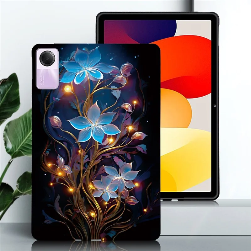 For Xiaomi Redmi Pad 2 Case Pattern Printing Slim Soft TPU Tablet Cover - Small Lantern Flower