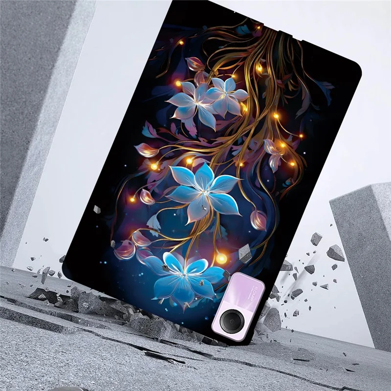 For Xiaomi Redmi Pad 2 Case Pattern Printing Slim Soft TPU Tablet Cover - Small Lantern Flower
