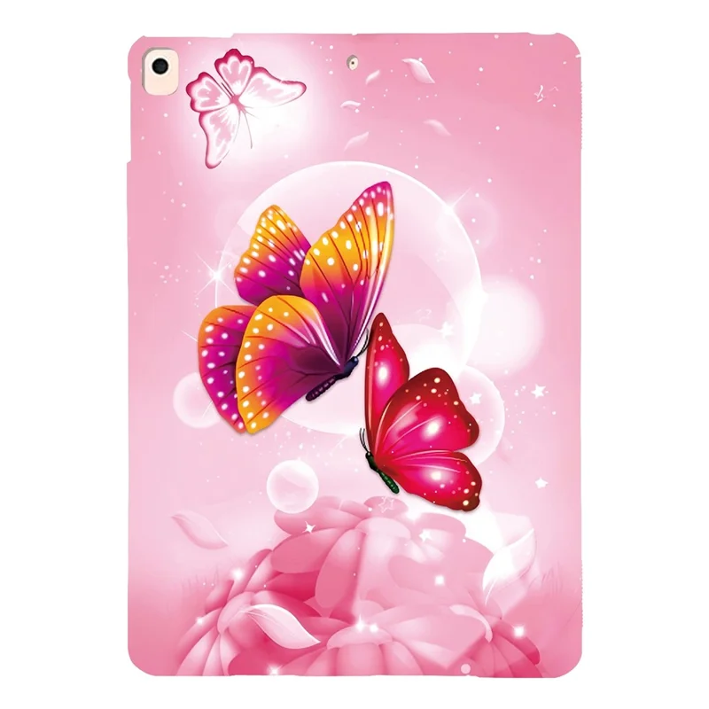 Custodia per Tablet per iPad 10.2 (2021) / (2020) / (2019) / Air 10.5 pollici (2019) Stampa a Motivo Sottile Morbida Cover in TPU - Farfalla Rosa
