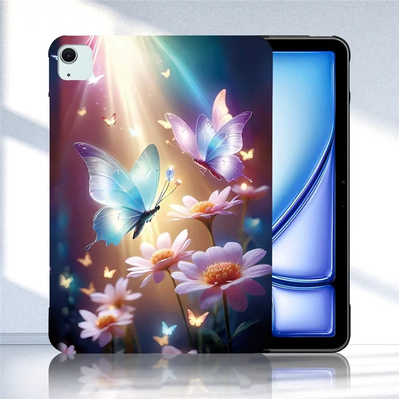 Tablet Case For iPad Air 11 (2025)  /  (2024)  /  Air (2022)  /  (2020) Pattern Printing Slim Soft TPU Cover - Butterfly Floral