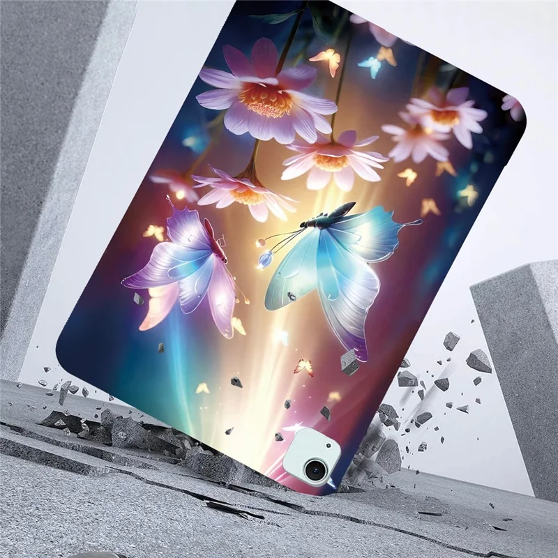 Tablet Case For iPad Air 11 (2025)  /  (2024)  /  Air (2022)  /  (2020) Pattern Printing Slim Soft TPU Cover - Butterfly Floral