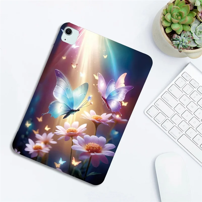 Tablet Case For iPad Air 11 (2025)  /  (2024)  /  Air (2022)  /  (2020) Pattern Printing Slim Soft TPU Cover - Butterfly Floral