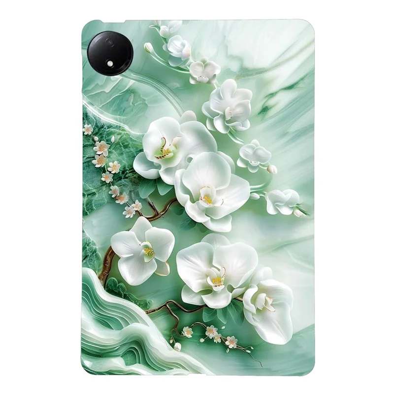 For Xiaomi Redmi Pad SE 4G 8.7 inch Case Pattern Printing Slim Soft TPU Tablet Cover - Jade Flower