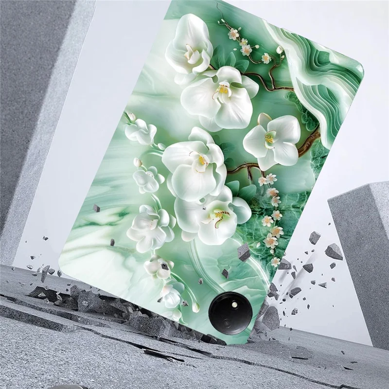 For Xiaomi Redmi Pad SE 4G 8.7 inch Case Pattern Printing Slim Soft TPU Tablet Cover - Jade Flower