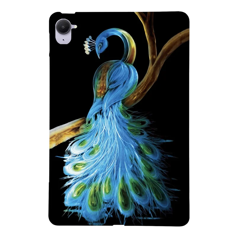 For Xiaomi Pad Mini / Redmi K Pad Case Pattern Printing Slim Soft TPU Tablet Cover - Peacock