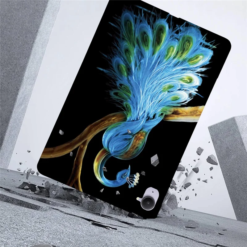 For Xiaomi Pad Mini / Redmi K Pad Case Pattern Printing Slim Soft TPU Tablet Cover - Peacock