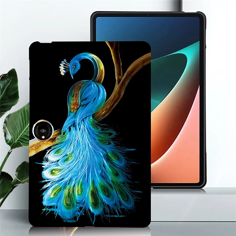 Funda para OnePlus Pad 2 Impresión de Patrones Delgada Suave Cubierta de Tableta TPU - Pavo Real
