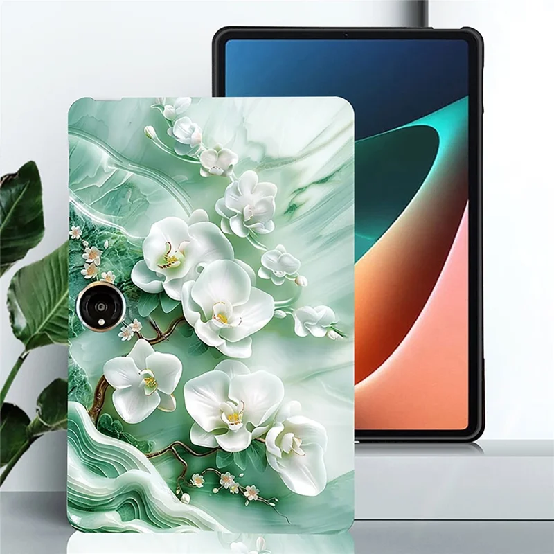 Fodral för OnePlus Pad 2 med mönster, slank mjuk TPU-tabletfodral - Jadeblomma