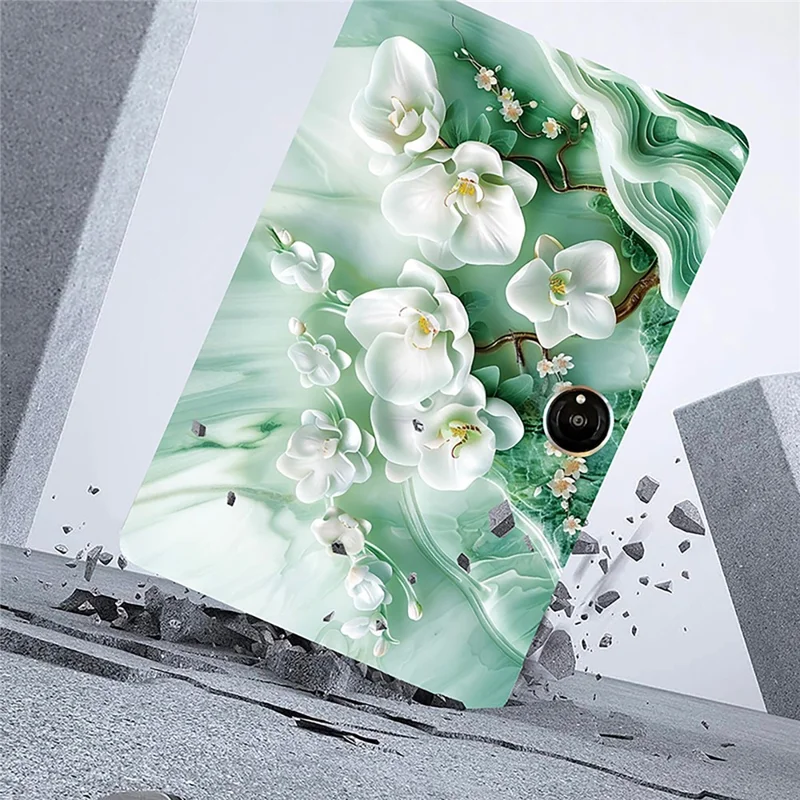 Fodral för OnePlus Pad 2 med mönster, slank mjuk TPU-tabletfodral - Jadeblomma
