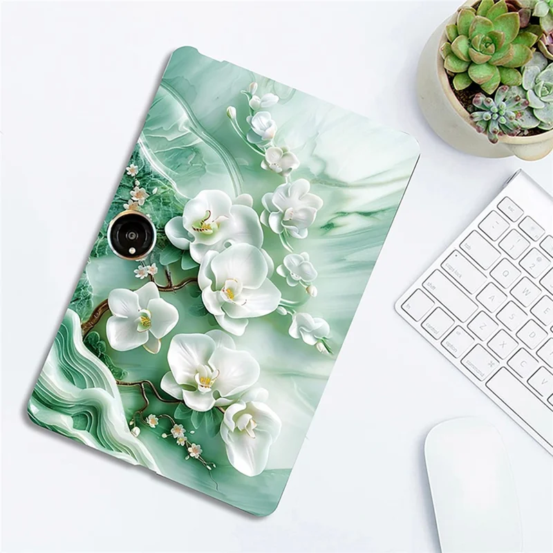 Fodral för OnePlus Pad 2 med mönster, slank mjuk TPU-tabletfodral - Jadeblomma