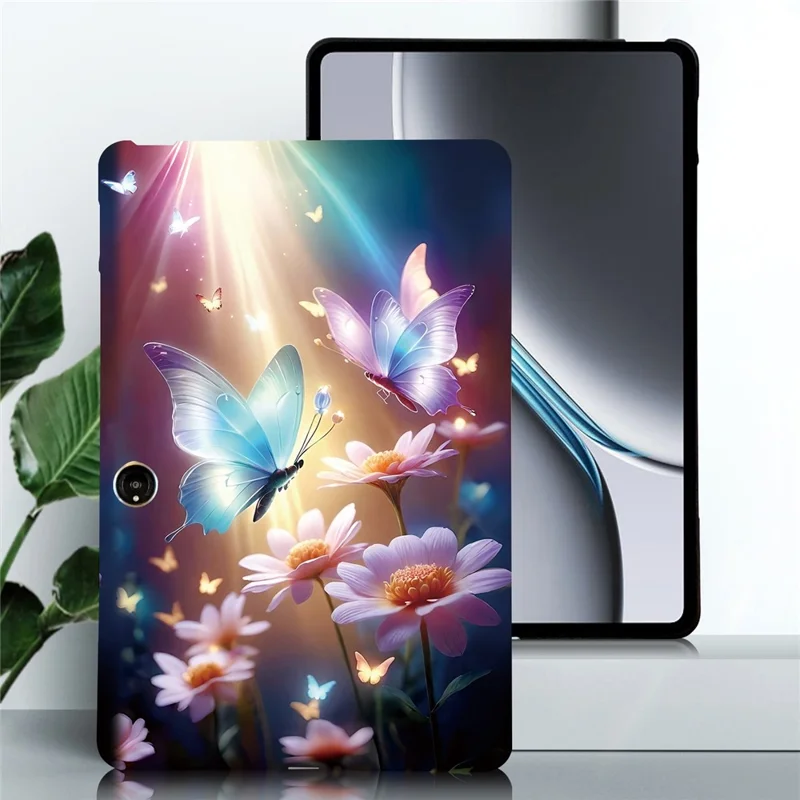 Tablet Case For Oppo Pad Neo  /  Air 2  /  OnePlus Pad Go Pattern Printing Slim Soft TPU Cover - Butterfly Floral
