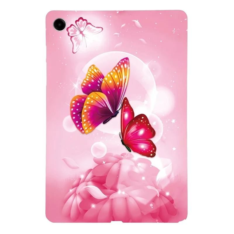 Funda para Samsung Galaxy Tab A9+ con Diseño de Mariposas Rosas - Estampado Delgado de TPU Suave