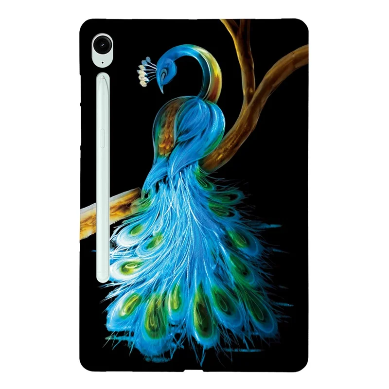 Tablet Hülle für Samsung Galaxy Tab S10 / S9 / S9 FE Muster Druck Slim Soft TPU Hülle - Pfau