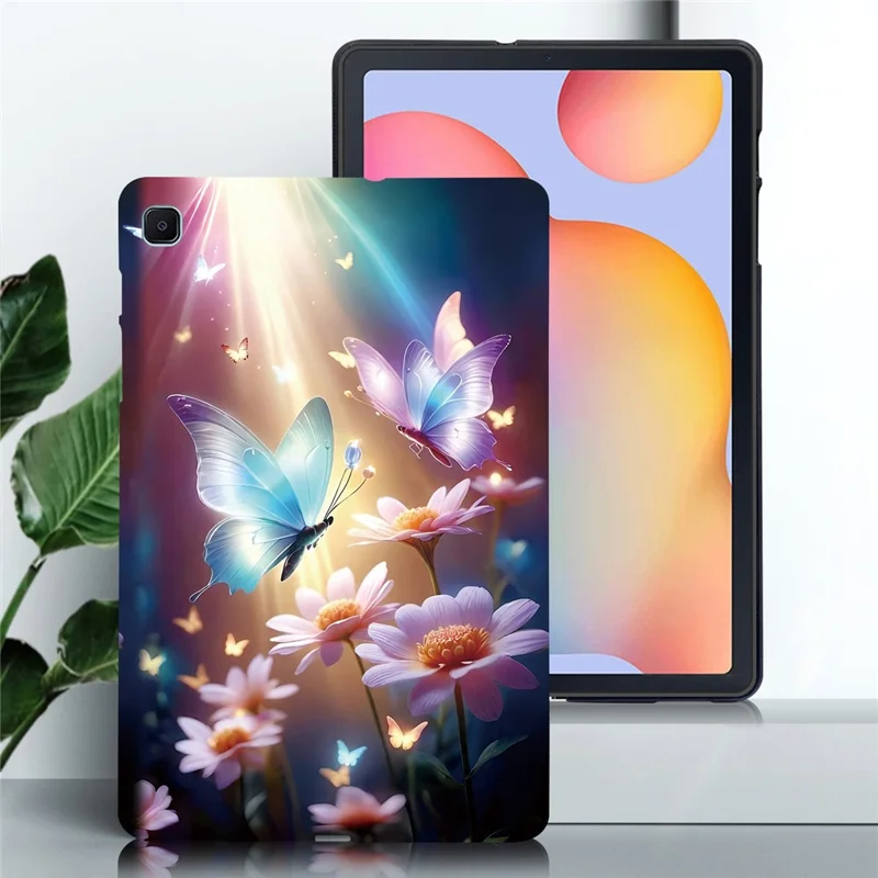 For Samsung Galaxy Tab S6 Lite (2024)  /  (2022) Case Pattern Printing Slim Soft TPU Tablet Cover - Butterfly Floral