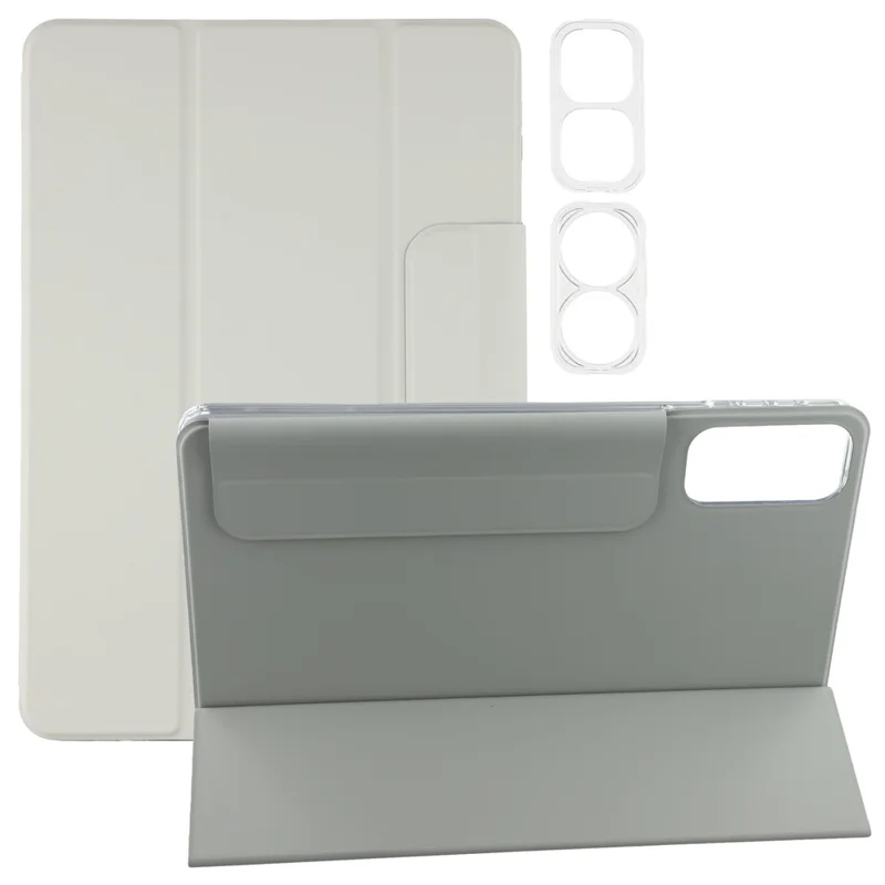 For Honor Pad GT  /  V9 Case Folding Stand Magnetic Leather Tablet Cover with Lens Frames - Grey