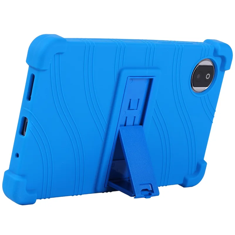 Funda para Tablet For Honor Pad X7 con Soporte Ajustable y Cubierta Protectora de Silicona - Azul Oscuro