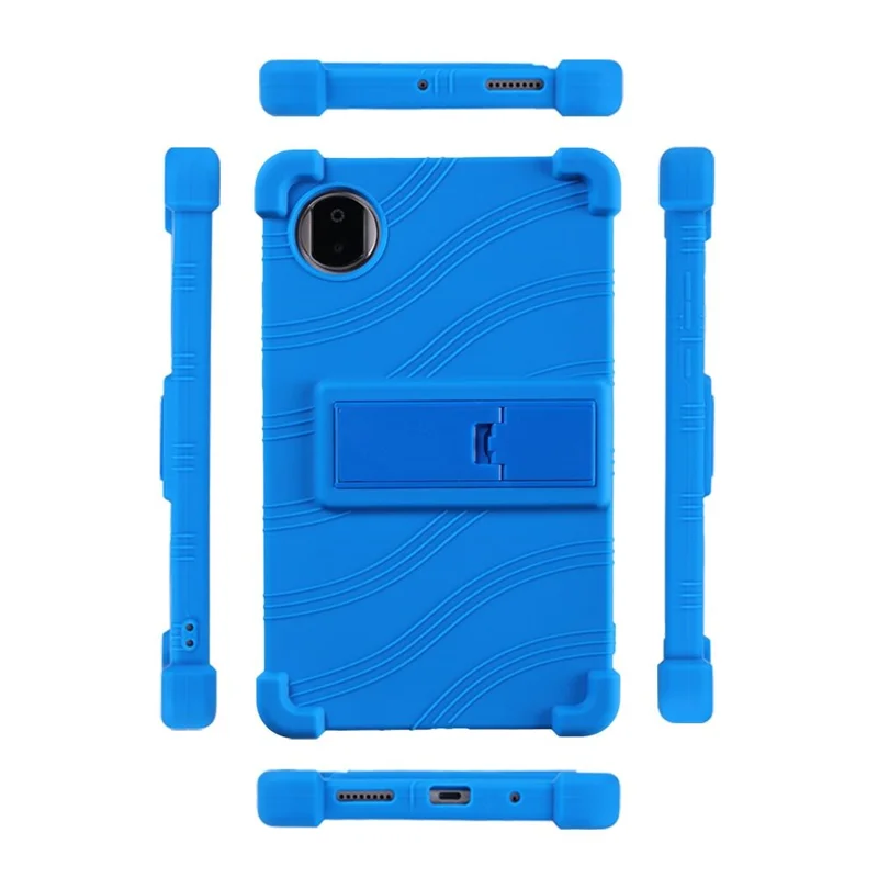Funda para Tablet For Honor Pad X7 con Soporte Ajustable y Cubierta Protectora de Silicona - Azul Oscuro
