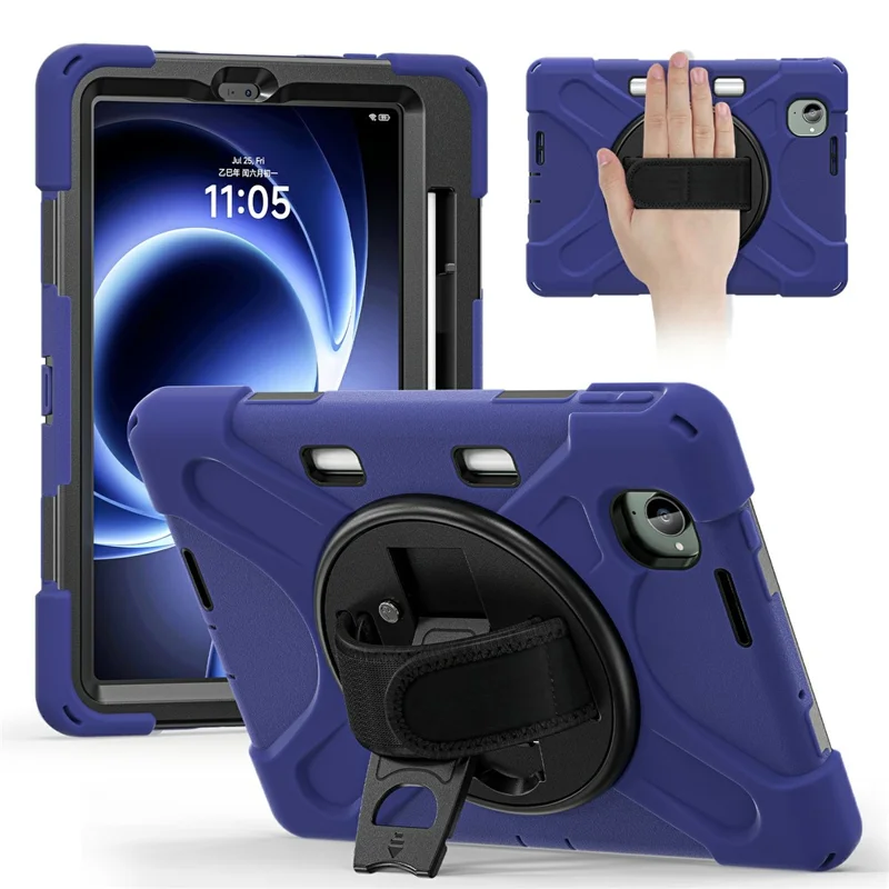For Xiaomi Redmi K Pad Case TPU + PC + Silicone Kickstand Anti Drop Tablet Cover - Navy Blue