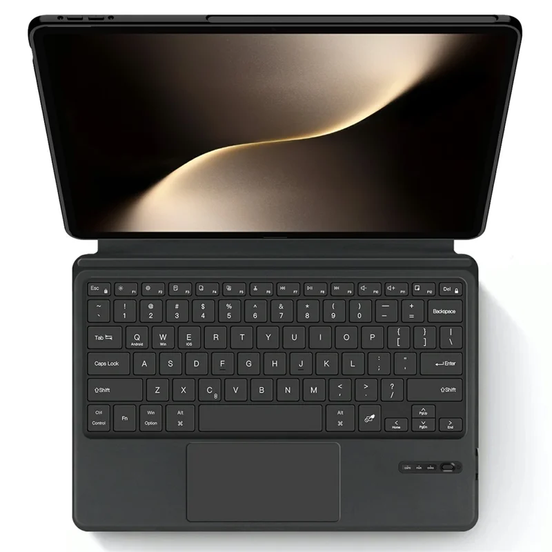 For Honor MagicPad3 Leather Case + Touchpad Bluetooth-Compatible Keyboard with Backlit