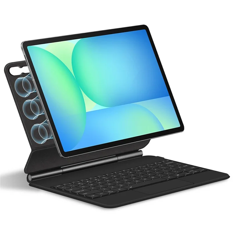Para Samsung Galaxy Tab S10 FE+ Teclado magnético flotante compatible con Bluetooth (español) + Funda de tableta de cuero
