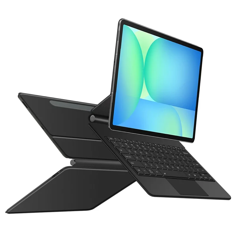 Para Samsung Galaxy Tab S10 FE+ Teclado magnético flotante compatible con Bluetooth (español) + Funda de tableta de cuero
