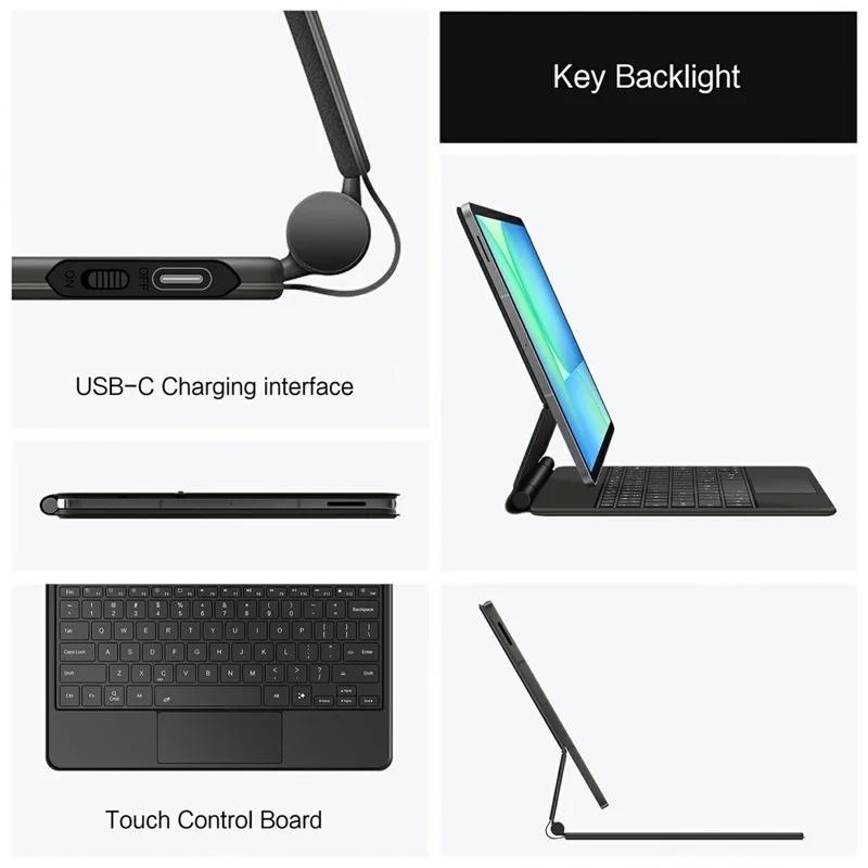 Para Samsung Galaxy Tab S10 FE+ Teclado magnético flotante compatible con Bluetooth (español) + Funda de tableta de cuero