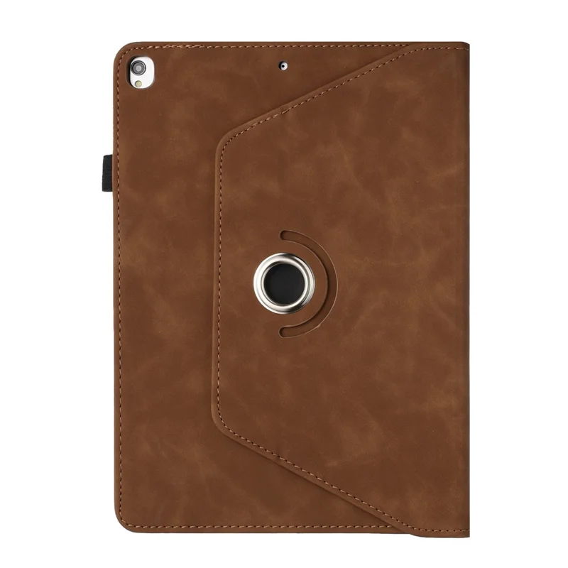 Capa para Tablet iPad 10.2 (2020) / (2019) / iPad Air 10.5 polegadas (2019) / Pro 10.5 polegadas (2017) com Suporte Giratório Cor Sólida em Couro PU - Marrom