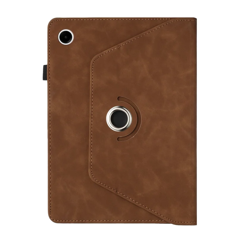 Pour Samsung Galaxy Tab A9+ Étui Rotation Support Couleur Unie Cuir PU Tablette Couverture - Brun