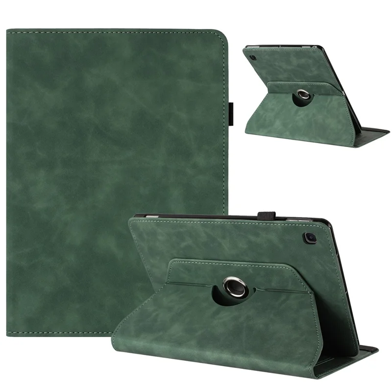 Cover per Tablet Samsung Galaxy Tab A7 10.4 (2020) T500 T505 con Supporto Rotante - Pelle PU Color Verde