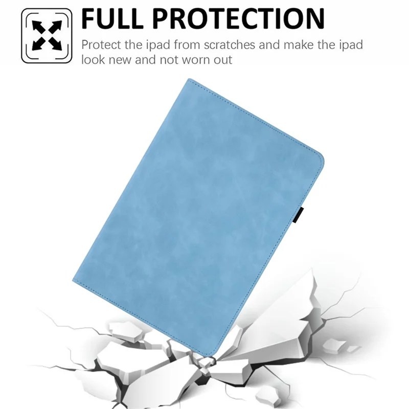 Capa para Tablet Samsung Galaxy Tab S10+ / S9+ / S9 FE+ com Suporte Giratório, Cor Sólida em Couro PU - Azul Céu