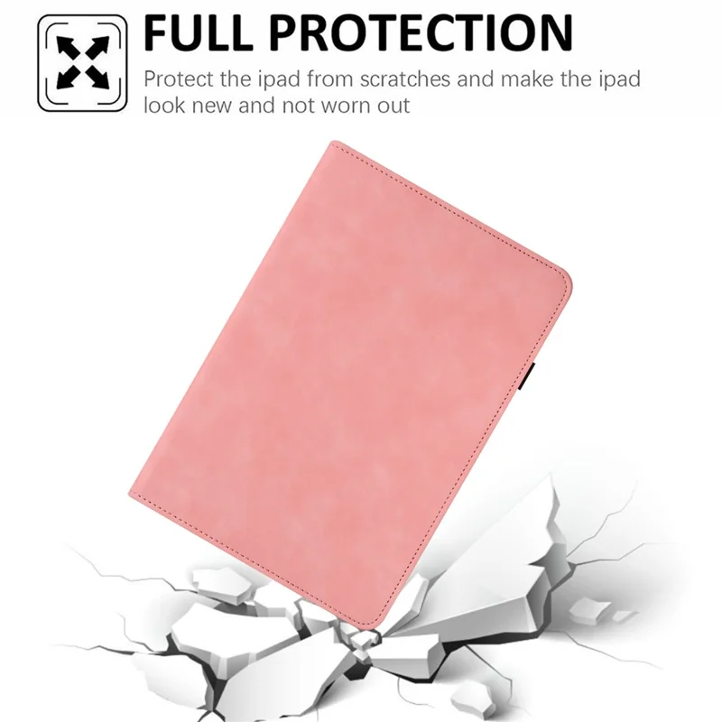 Tablet Case For Samsung Galaxy Tab S10+ / S9+ / S9 FE+ Rotating Stand Solid Color PU Leather Cover - Pink