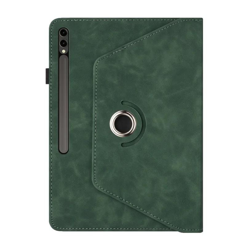 Tablet Case For Samsung Galaxy Tab S10+ / S9+ / S9 FE+ Rotating Stand Solid Color PU Leather Cover - Green