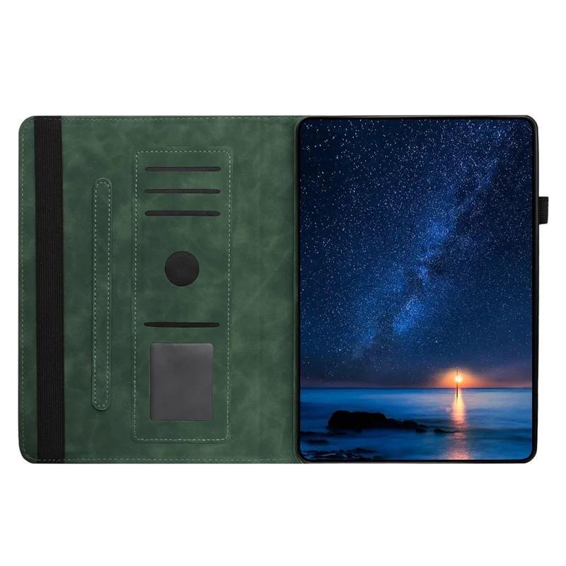 Tablet Case For Samsung Galaxy Tab S10+ / S9+ / S9 FE+ Rotating Stand Solid Color PU Leather Cover - Green