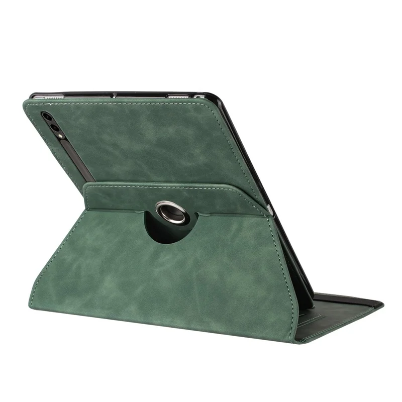 Tablet Case For Samsung Galaxy Tab S10+ / S9+ / S9 FE+ Rotating Stand Solid Color PU Leather Cover - Green