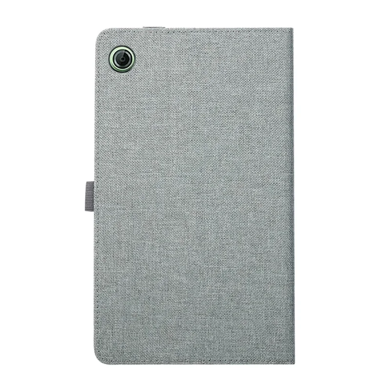 For Lenovo Tab K9 / Tab One Case with Stand Card Holder Cloth Texture Leather Tablet Cover - Grey
