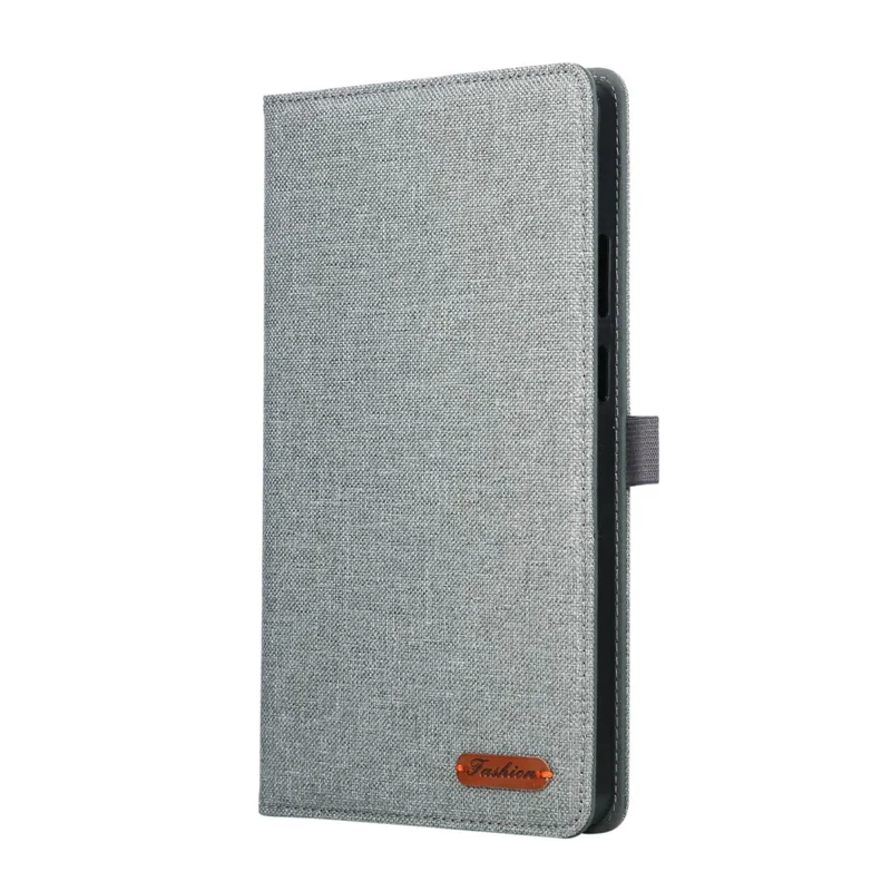 For Lenovo Tab K9 / Tab One Case with Stand Card Holder Cloth Texture Leather Tablet Cover - Grey