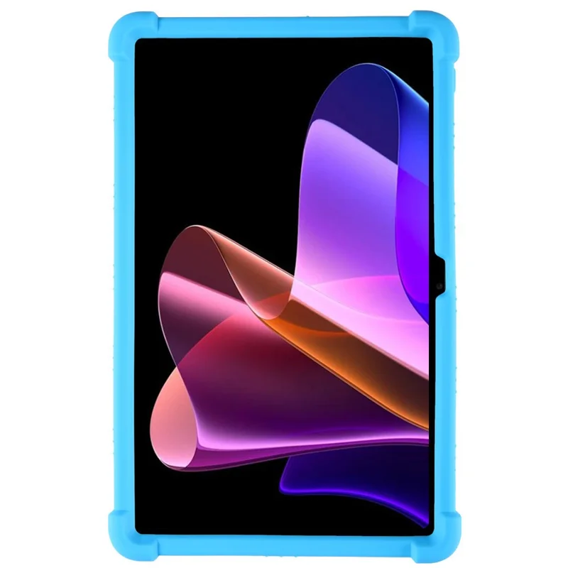 Pour Blackview Mega 2 Étui avec Support Réglable Housse de Protection en Silicone pour Tablette - Bleu Foncé