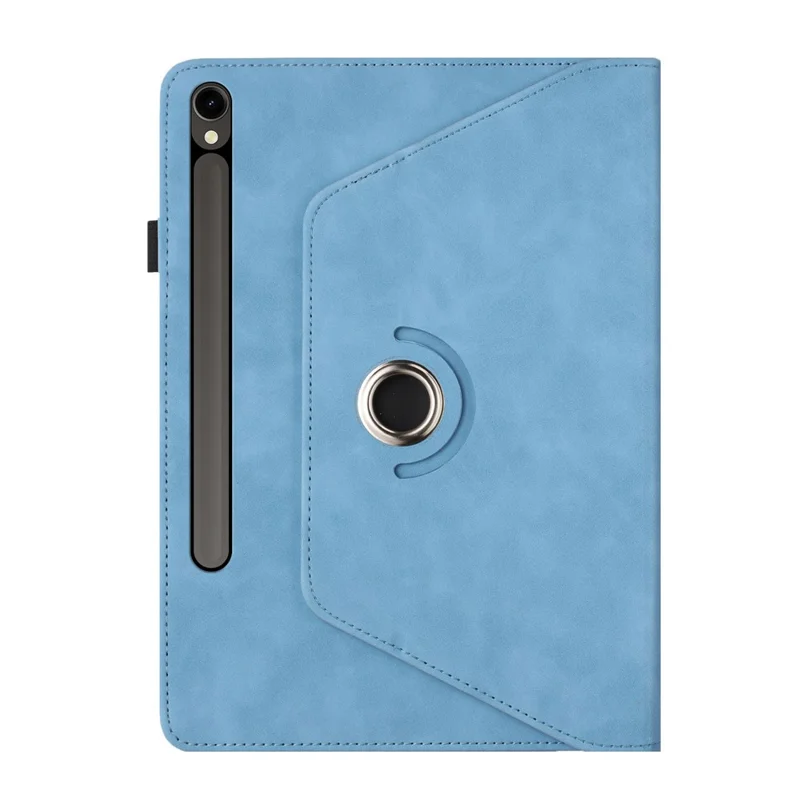 Capa para Tablet Samsung Galaxy Tab S10 FE / S9 FE / S9 Suporte Giratório Cor Sólida Capa de Couro PU - Azul Céu