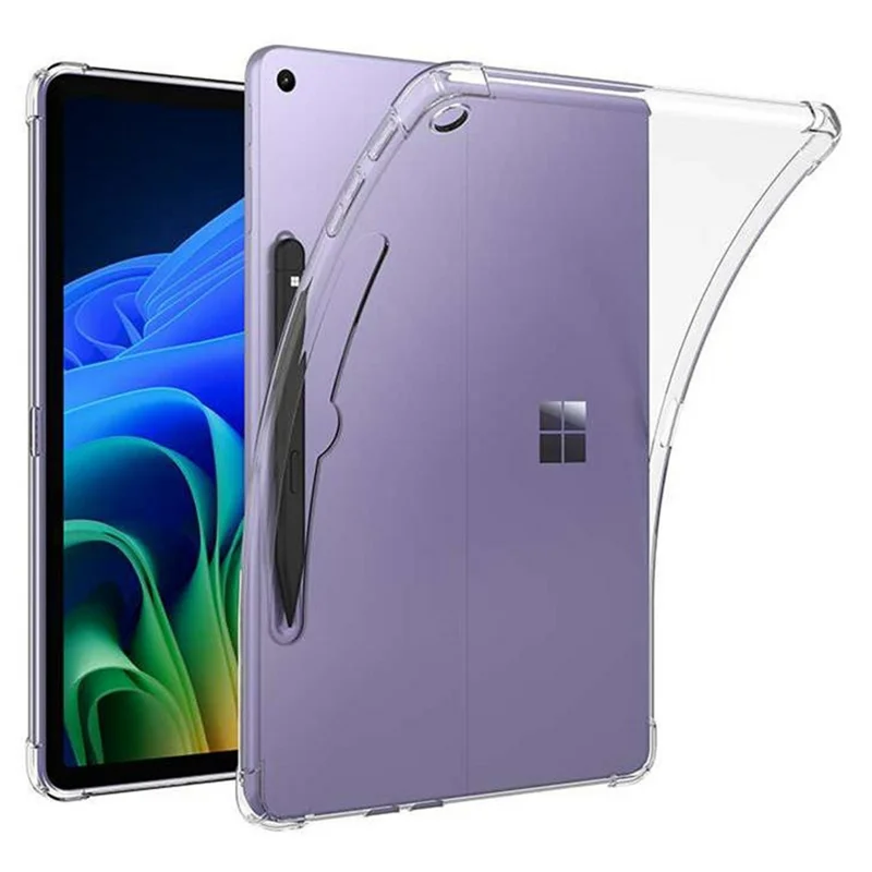 Funda para Microsoft Surface Pro de 12 pulgadas, cuatro esquinas a prueba de golpes, cubierta de tableta de TPU transparente