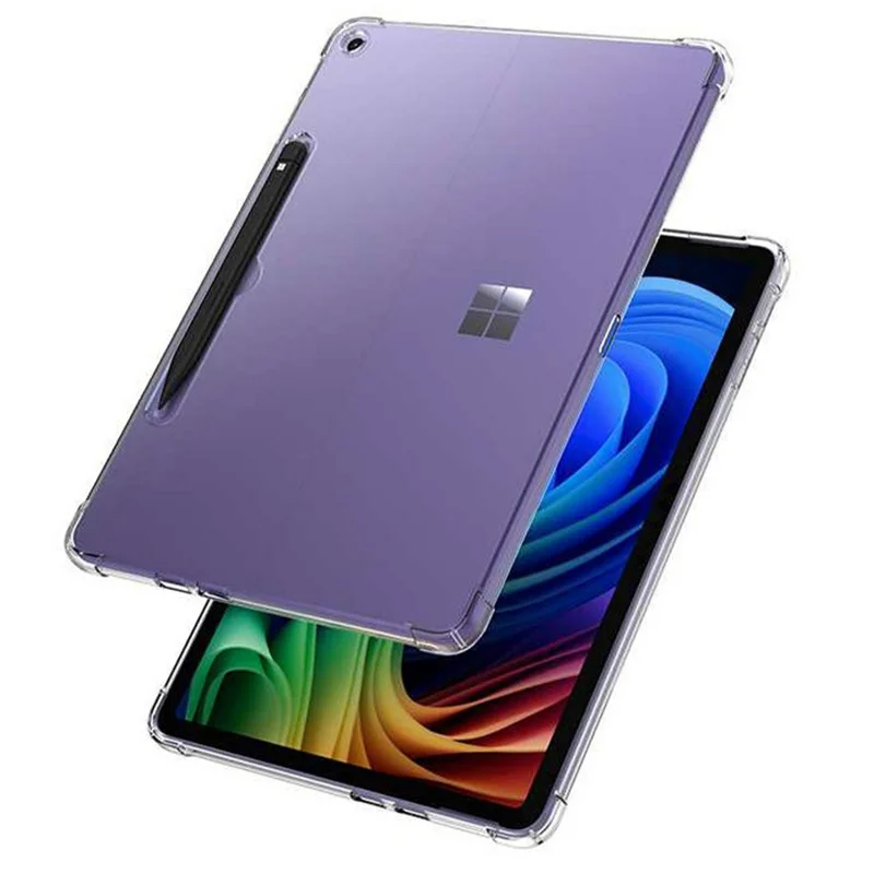 Funda para Microsoft Surface Pro de 12 pulgadas, cuatro esquinas a prueba de golpes, cubierta de tableta de TPU transparente