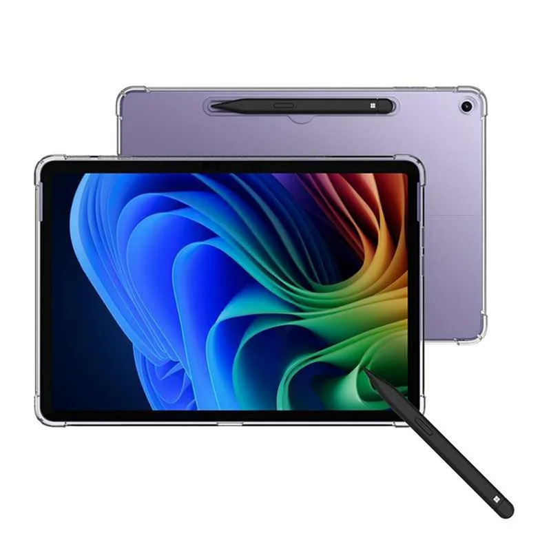 Funda para Microsoft Surface Pro de 12 pulgadas, cuatro esquinas a prueba de golpes, cubierta de tableta de TPU transparente