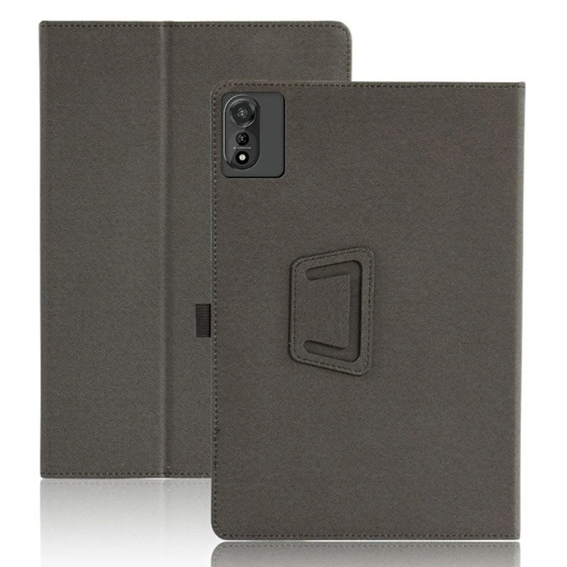 For Blackview Mega 2 Tablet Case Skin-touch PU Leather Cover with Folding Stand - Black