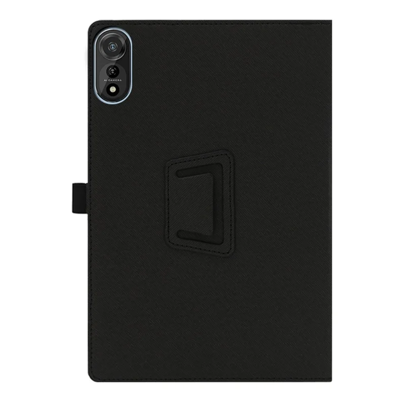 For Blackview Mega 2 Case Stand PU Leather Tablet Cover Built-in Hand Strap - Black