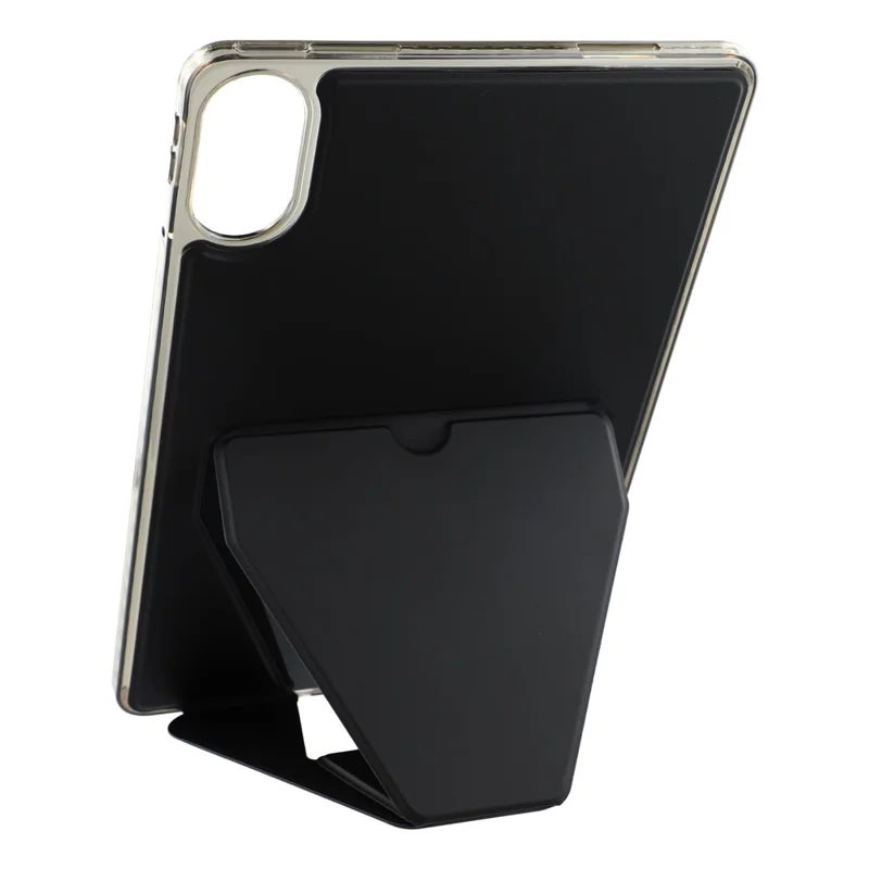 For Xiaomi Redmi Pad 2 11 Case TPU PU Leather Kickstand Tablet Cover - Black