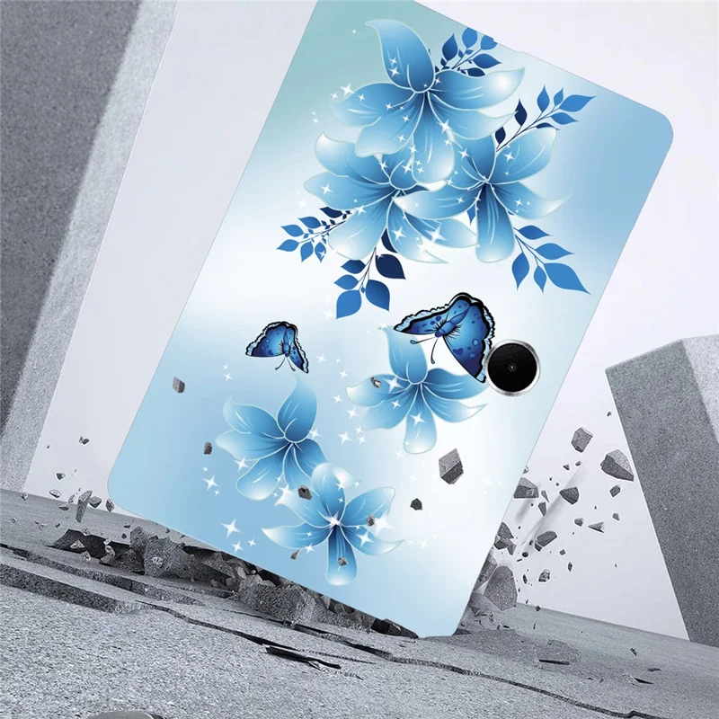 For OnePlus Pad Lite  /  Oppo Pad SE Case Pattern Printing Slim Soft TPU Tablet Cover - Blue Butterfly