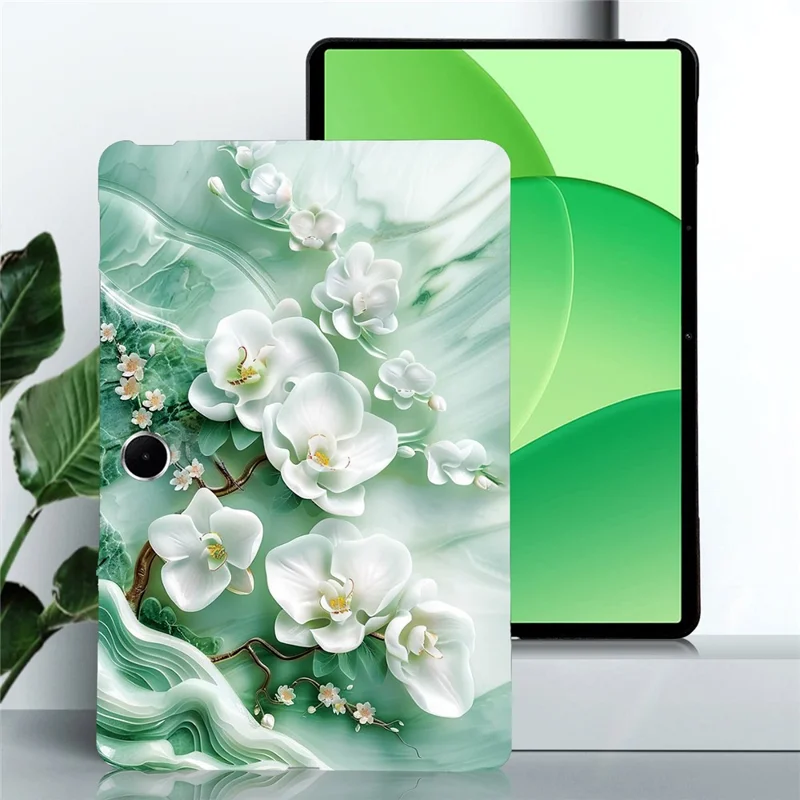 For OnePlus Pad Lite  /  Oppo Pad SE Case Pattern Printing Slim Soft TPU Tablet Cover - Jade Flower