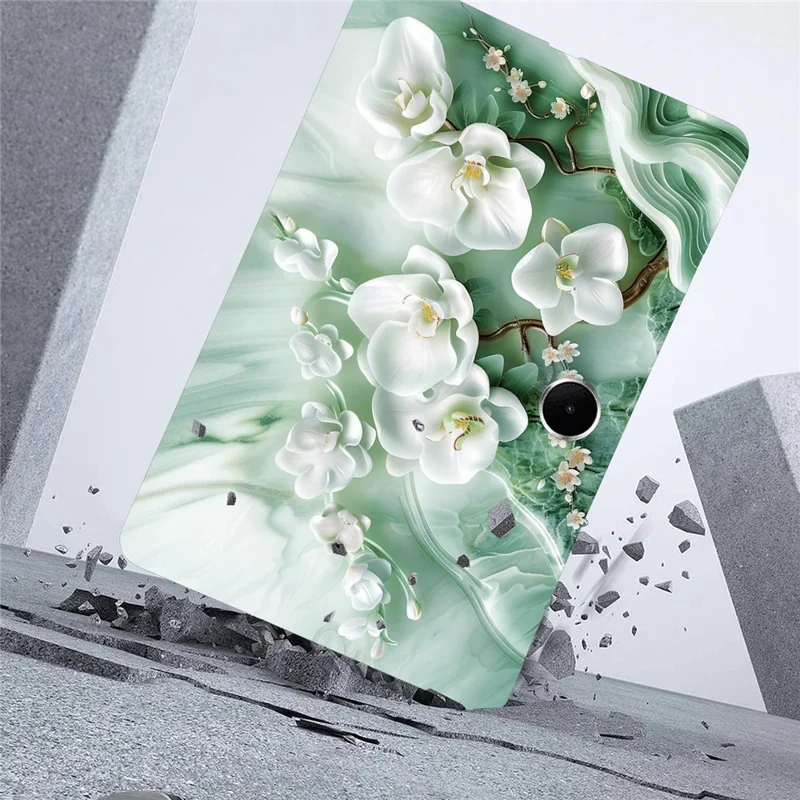 For OnePlus Pad Lite  /  Oppo Pad SE Case Pattern Printing Slim Soft TPU Tablet Cover - Jade Flower