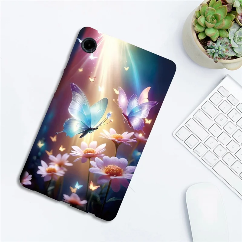 Custodia per Samsung Galaxy Tab A11 - Stampa a motivi Slim Soft TPU Custodia per tablet - Farfalla Floreale